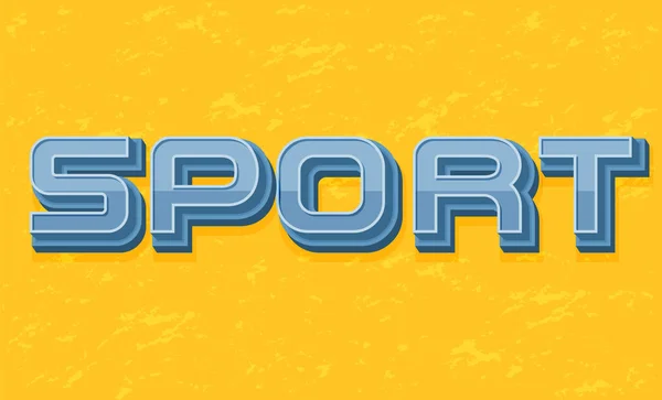 Sport Font Logo Yellow Background Illustration — Wektor stockowy