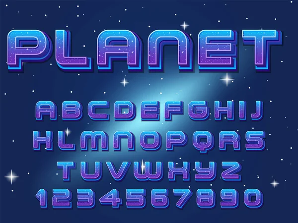Een Set Van Het Engels Alfabet Ruimte Lettertype Ruimte Achtergrond — Stockvector