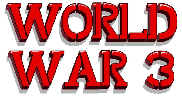 Font Design Con Parola World War Illustrazione — Vettoriale Stock