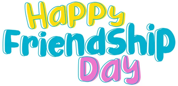 Szczęśliwego Dnia Przyjaźni Logo Banner Ilustracja — Wektor stockowy