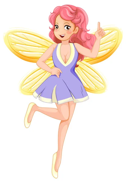 Fantastic Fairy Girl Cartoon Character Illustration — Stock Vector