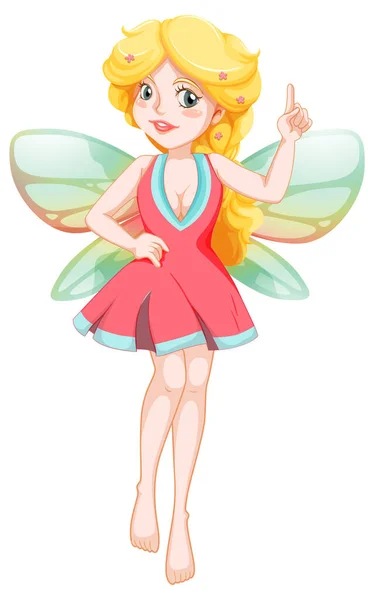 幻想的な妖精の少女漫画のキャラクターイラスト — ストックベクタ