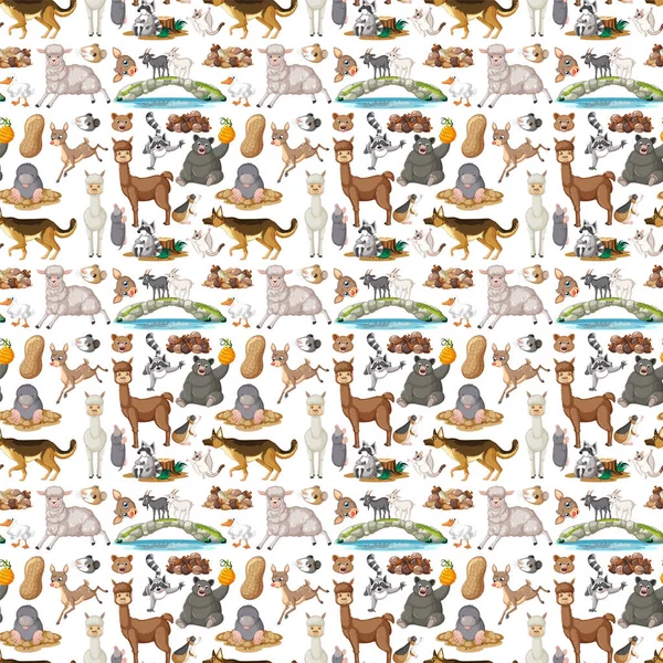 Drôle Animal Sur Fond Blanc Illustration Transparente — Image vectorielle