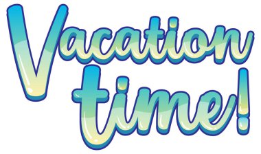 Tatil Zamanı tipografi logosu illüstrasyonu