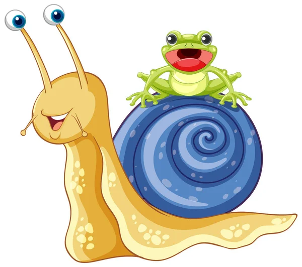Isolated Snail Cartoon Character Illustration — Stock Vector