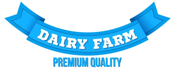 Dairy Farm Premium Quality Lettering Logo Illustration — Stock Vector
