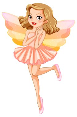 Beyaz arkaplandaki güzellik perisi.