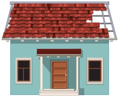 Ev inşaatı konsepti çizimi