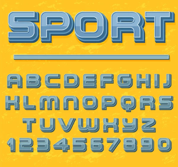 Sada Anglické Abecedy Sport Font Ilustrace — Stockový vektor