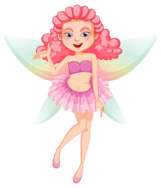 Fantastic Fairy Girl Cartoon Character Illustration — Stock Vector