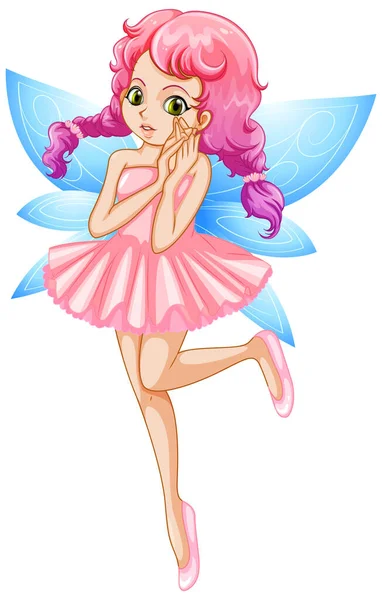 Belle Fille Fée Illustration Personnage Dessin Animé — Image vectorielle