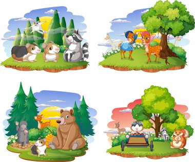 Park yerindeki evcil hayvanlar