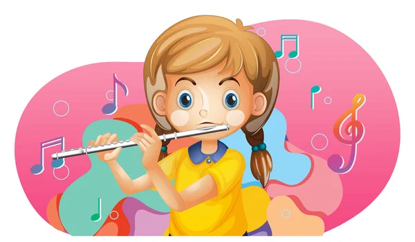 Personagem Desenho Animado Bonito Com Ilustração Instrumento Música —  Vetores de Stock