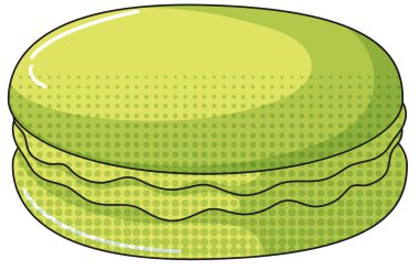 Beyaz arkaplan illüstrasyonunda bir makarna