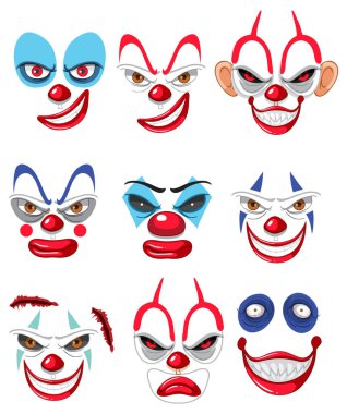 Palyaço yüz ifadesi çizimi