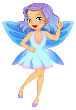 Beyaz arkaplandaki güzellik perisi.