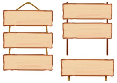 Farklı ahşap tabela çizimleri