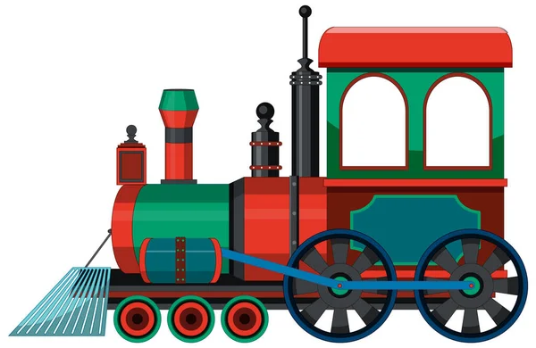 Locomotiva Vapor Estilo Vintage Ilustração — Vetor de Stock