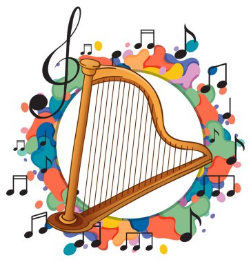 Beyaz arkaplan illüstrasyonunda arp aracı