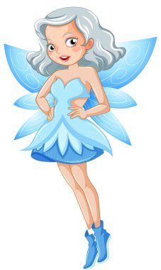 Beyaz arkaplandaki güzellik perisi.