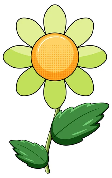 Green Flower Leaves Illustration — Stock Vector