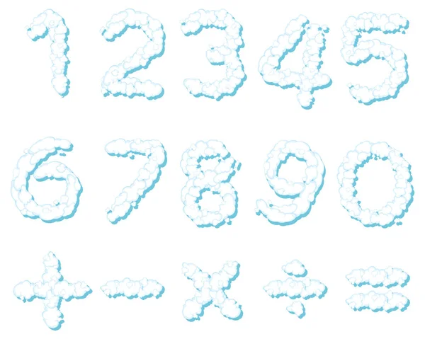 Número Con Ilustración Símbolos Matemáticos — Vector de stock