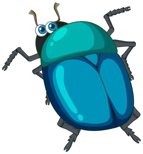 Beetle Cartoon Character Isolated Illustration — Stock Vector