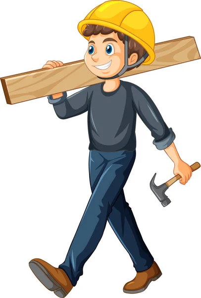 Construction Worker Uniform Illustration — Stock Vector