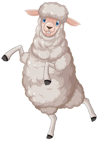 Cute Sheep Cartoon Character Illustration — Stock Vector