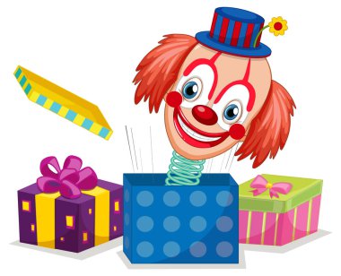 Oyuncak çiziminde palyaço Jack