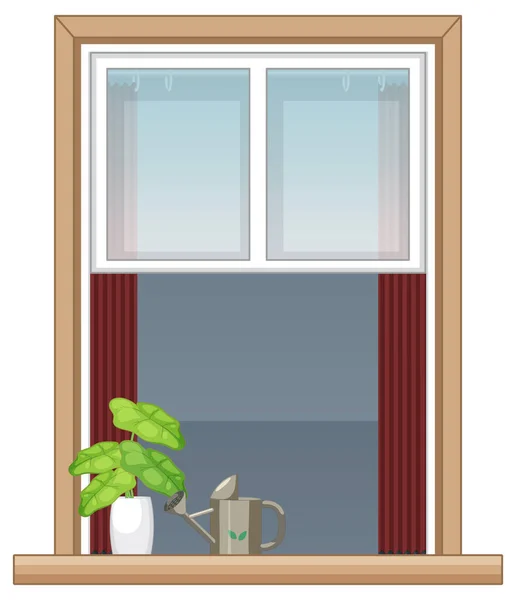 Ein Fenster Für Wohnhaus Oder Hausfassade — Stockvektor