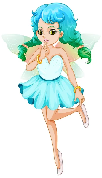 Beautiful Fairy Girl Cartoon Character Illustration — Stock Vector