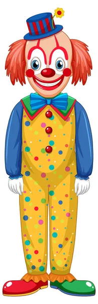 Bunte Clown Zeichentrickfigur Illustration — Stockvektor