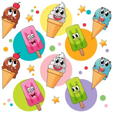 Dondurma resimlemesi olan kusursuz arkaplan