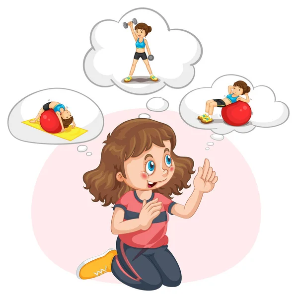 Ein Kind Mit Sprechblasenvorlagen Übung Auf Weißem Hintergrund Illustration — Stockvektor
