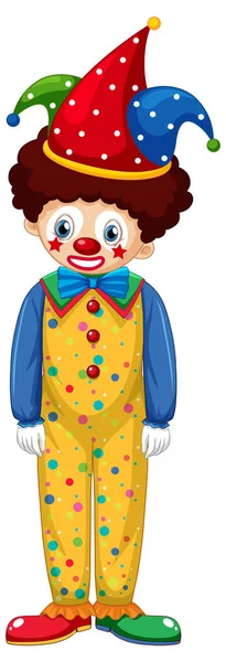 Une Illustration Personnage Colorée Dessin Animé Clown — Image vectorielle