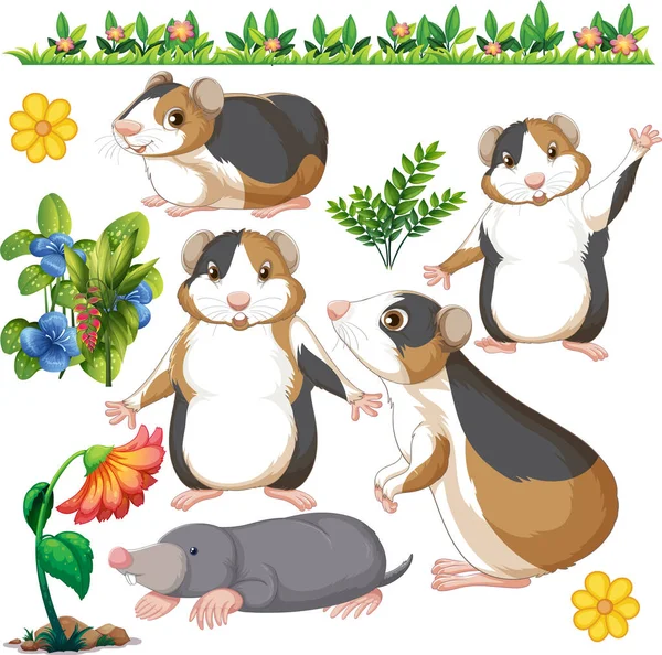 Vahşi hayvan resimleriyle kusursuz desen.