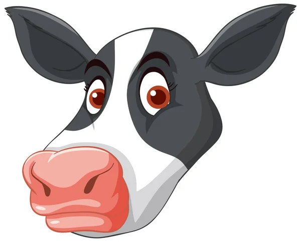 Κεφαλή Της Αγελάδας Γάλακτος Εικονογράφηση Στυλ Κινουμένων Σχεδίων — Διανυσματικό Αρχείο
