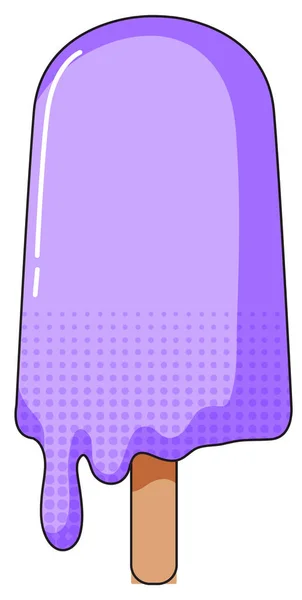 Popsicle Purple Color Illustration — Stock Vector