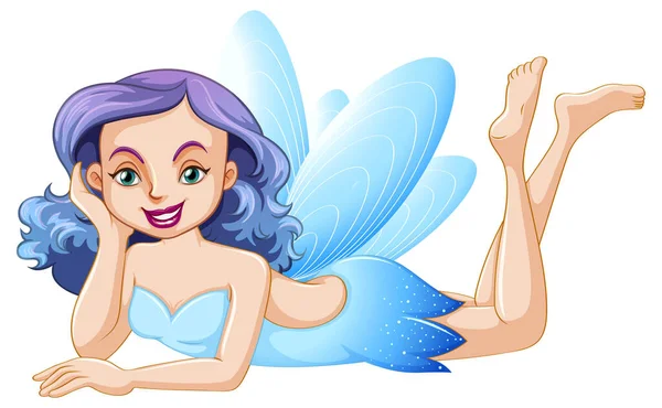Beauty Fairy White Background Illustration — Stock Vector