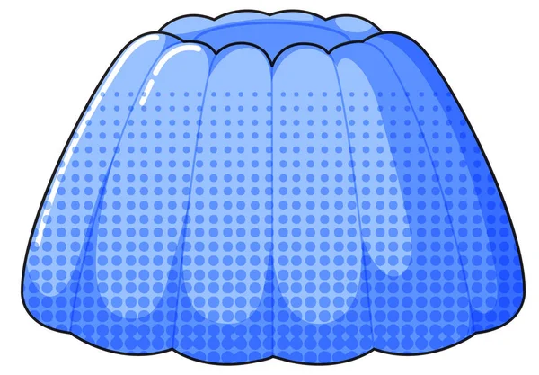 Blue Jelly White Background Illustration — Stock Vector