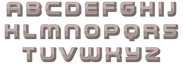 Een Set Van Het Engels Alfabet Ruimte Lettertype Witte Achtergrond — Stockvector