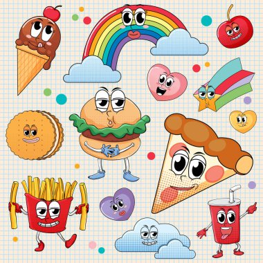 Gıda temalı kusursuz arkaplan tasarımı