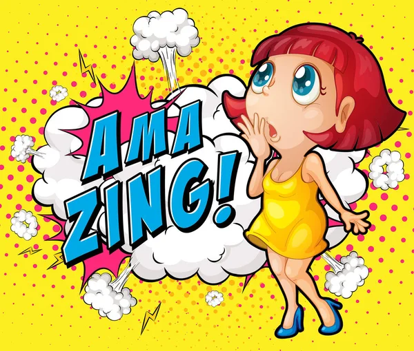 Kısaltma ve yüz ifadesi retro çizgi roman tasarımı illüstrasyonu