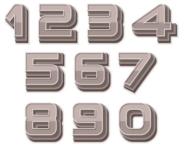 Style Nombre Gris Sur Fond Blanc Illustration — Image vectorielle
