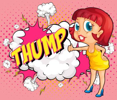 Kısaltma ve yüz ifadesi retro çizgi roman tasarımı illüstrasyonu