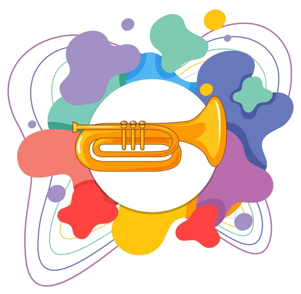 Trumpet White Background Illustration — Stock Vector