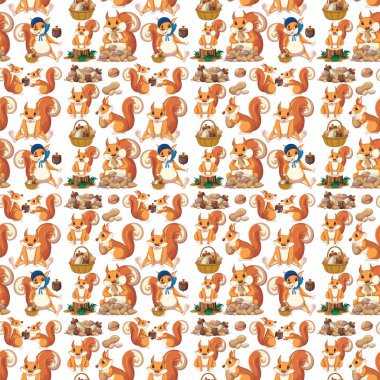 Sevimli hayvanlar çizgi filminde kusursuz arkaplan çizimi