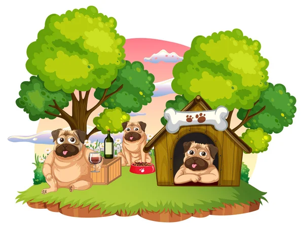 Dieren Het Park Illustratie — Stockvector