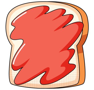 Beyaz arkaplan illüstrasyonunda ekmek